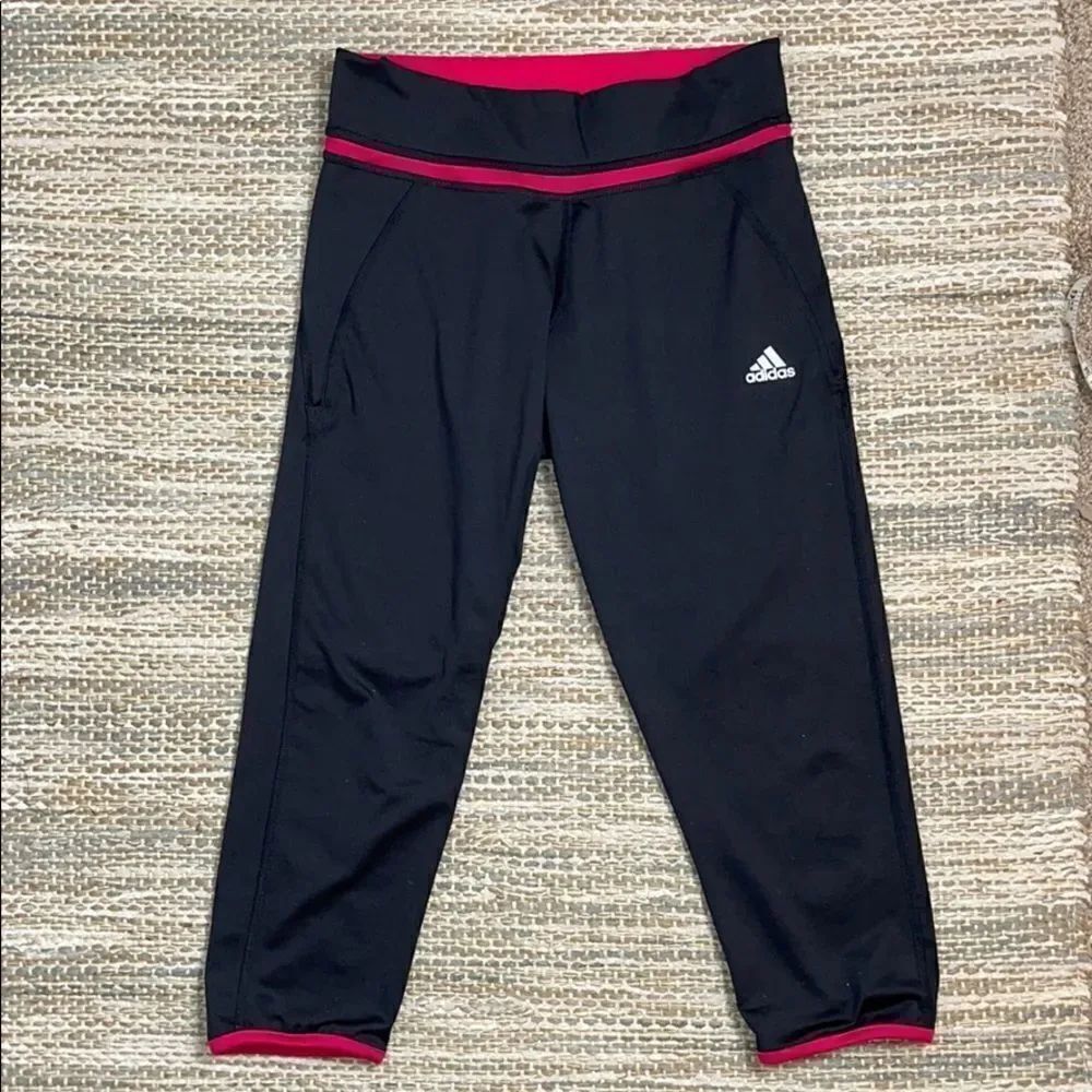 adidas Pink and Black Climate Capris